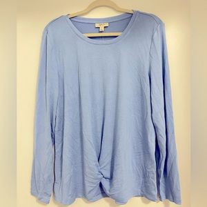 Long Sleeve Tie Front Top